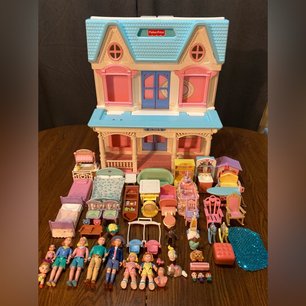 1993 Fisher-price Dream Dollhouse HUGE LOT